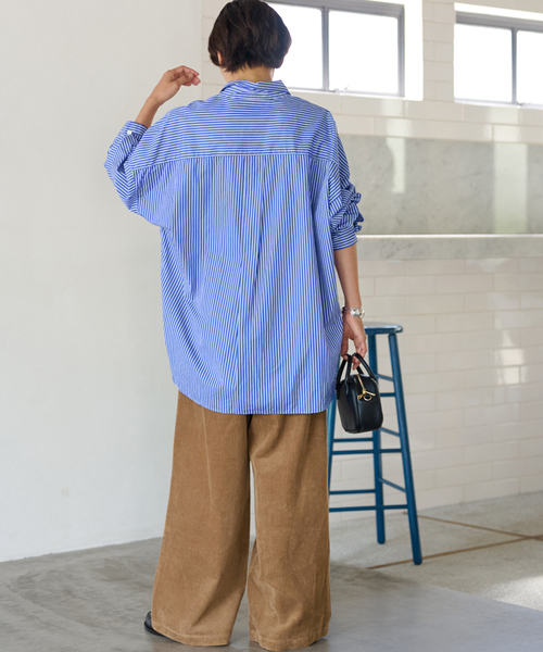 JOURNAL STANDARD relume(ジャーナルスタンダード レリューム)の「《追加 / 新色》ウォッシャブルコーデュロイタックワイドパンツ(その他パンツ・レディース・チャコールグレー/キャメル/ホワイト/サックスブルー・38/36/40)」の21枚目の写真