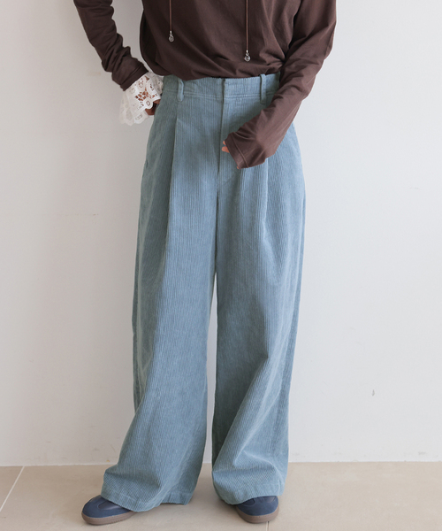 セール】《追加 / 新色》ウォッシャブルコーデュロイタックワイド