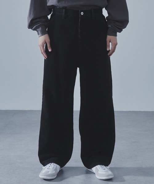 SLICK（スリック）の「【SLICK/スリック】Sulfur-Dyed Corduroy Painter Pants/サルファーダイコーデュロイペインターパンツ / ヴィンテージ / セットアップ（その他パンツ・メンズ・ブラック/グレイッシュベージュ・1/2/3）」の4枚目の写真