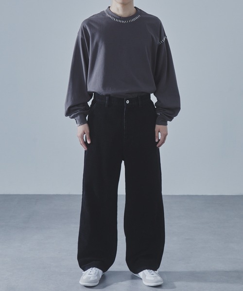 SLICK（スリック）の「【SLICK/スリック】Sulfur-Dyed Corduroy Painter Pants/サルファーダイコーデュロイペインターパンツ / ヴィンテージ / セットアップ（その他パンツ・メンズ・ブラック/グレイッシュベージュ・1/2/3）」の16枚目の写真