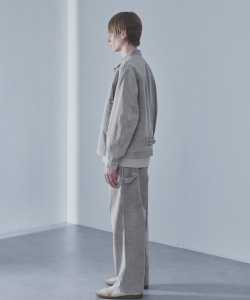 SLICK（スリック）の「【SLICK/スリック】Sulfur-Dyed Corduroy Painter Pants/サルファーダイコーデュロイペインターパンツ / ヴィンテージ / セットアップ（その他パンツ・メンズ・ブラック/グレイッシュベージュ・1/2/3）」の6枚目の写真