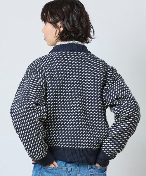 L.L.Bean(エルエルビーン)の「【JAPAN EDITION】ウェイン・セーター・バーズアイ(ニット/セーター・レディース・グリーン系その他/ネイビー・MEDIUM)」の5枚目の写真