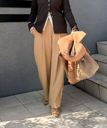 NOLLEY’S | ウォッシャブルバックサテンジョーゼットイージーパンツ(その他パンツ)