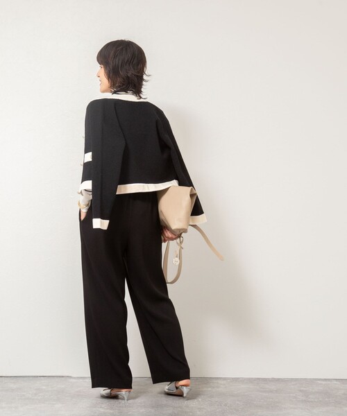 NOLLEY’S（ノーリーズ）の「ウォッシャブルバックサテンジョーゼットイージーパンツ（その他パンツ・レディース・オフホワイト/キャメル/ブラック・40/38/36/34）」の13枚目の写真