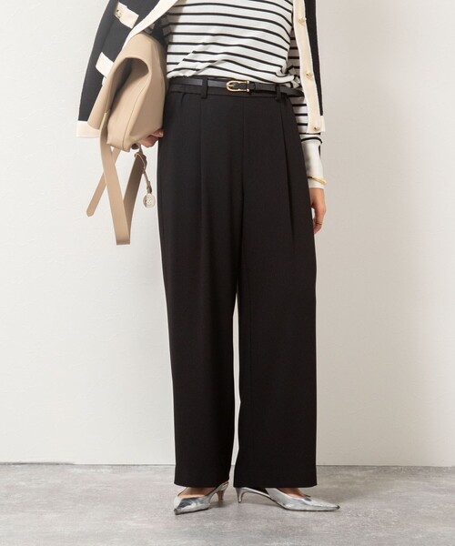 NOLLEY’S（ノーリーズ）の「ウォッシャブルバックサテンジョーゼットイージーパンツ（その他パンツ・レディース・オフホワイト/キャメル/ブラック・40/38/36/34）」の12枚目の写真