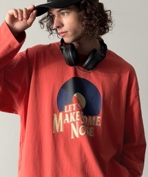 Java（ジャバ）の「《JaVaジャバコラボ》「前後抜かりなし。」綿100%レコード盤レトロツアーロゴTシャツ（長袖）（Tシャツ/カットソー）」