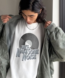 《JaVaジャバコラボ》「前後抜かりなし。」綿100%レコード盤レトロツアーロゴTシャツ(長袖)