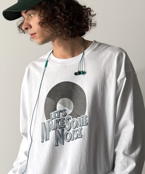 Java(ジャバ)の「《JaVaジャバコラボ》「前後抜かりなし。」綿100%レコード盤レトロツアーロゴTシャツ(長袖)(Tシャツ/カットソー・メンズ・ホワイト/レッド/チャコールグレー/ネイビー・SMALL/MEDIUM/LARGE)」の8枚目の写真