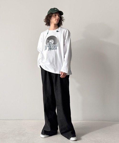 Java(ジャバ)の「《JaVaジャバコラボ》「前後抜かりなし。」綿100%レコード盤レトロツアーロゴTシャツ(長袖)(Tシャツ/カットソー・メンズ・ホワイト/レッド/チャコールグレー/ネイビー・SMALL/MEDIUM/LARGE)」の10枚目の写真