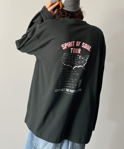 Java(ジャバ)の「《JaVaジャバコラボ》「前後抜かりなし。」綿100%レコード盤レトロツアーロゴTシャツ(長袖)(Tシャツ/カットソー・メンズ・ホワイト/レッド/チャコールグレー/ネイビー・SMALL/MEDIUM/LARGE)」の15枚目の写真
