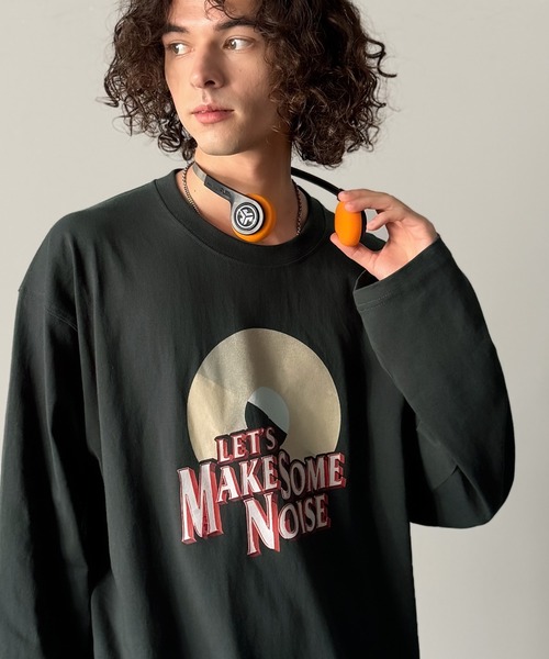 Java(ジャバ)の「《JaVaジャバコラボ》「前後抜かりなし。」綿100%レコード盤レトロツアーロゴTシャツ(長袖)(Tシャツ/カットソー・メンズ・ホワイト/レッド/チャコールグレー/ネイビー・SMALL/MEDIUM/LARGE)」の14枚目の写真