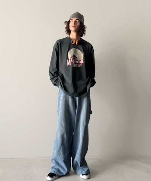 Java(ジャバ)の「《JaVaジャバコラボ》「前後抜かりなし。」綿100%レコード盤レトロツアーロゴTシャツ(長袖)(Tシャツ/カットソー・メンズ・ホワイト/レッド/チャコールグレー/ネイビー・SMALL/MEDIUM/LARGE)」の18枚目の写真