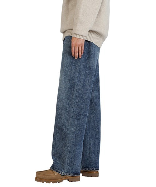 PORT BY ARK（ポートバイアーク）の「PORT BY ARK / ポートバイアーク：Seamless Denim Pants-Vintage wash：PO18-PT01[COR]（デニムパンツ・メンズ・インディゴブルー・2/1）」の12枚目の写真
