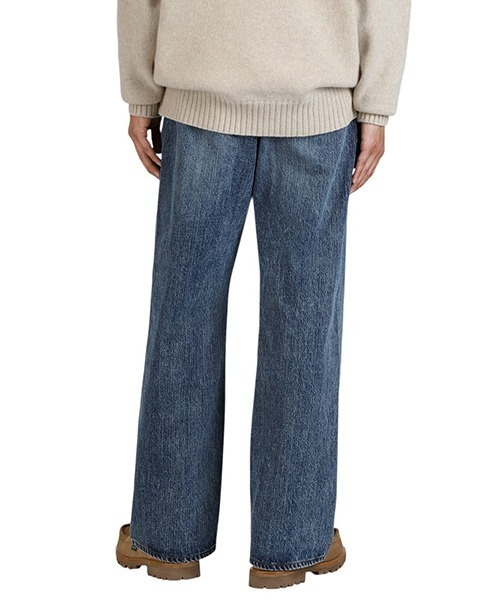 PORT BY ARK（ポートバイアーク）の「PORT BY ARK / ポートバイアーク：Seamless Denim Pants-Vintage wash：PO18-PT01[COR]（デニムパンツ・メンズ・インディゴブルー・2/1）」の13枚目の写真