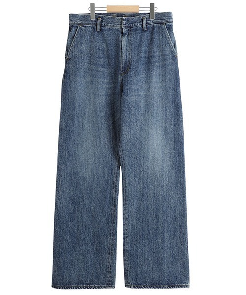 PORT BY ARK（ポートバイアーク）の「PORT BY ARK / ポートバイアーク：Seamless Denim Pants-Vintage wash：PO18-PT01[COR]（デニムパンツ・メンズ・インディゴブルー・2/1）」の5枚目の写真