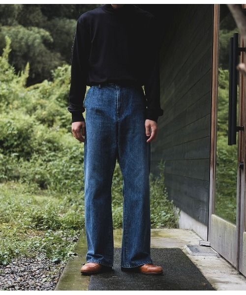 PORT BY ARK（ポートバイアーク）の「PORT BY ARK / ポートバイアーク：Seamless Denim Pants-Vintage wash：PO18-PT01[COR]（デニムパンツ・メンズ・インディゴブルー・2/1）」の4枚目の写真