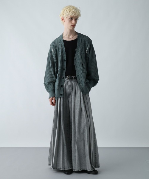 HARE（ハレ）の「YOSEハカマデニムパンツ(HARE)（デニムパンツ・メンズ・グレー/ブラック・SMALL/MEDIUM）」の6枚目の写真