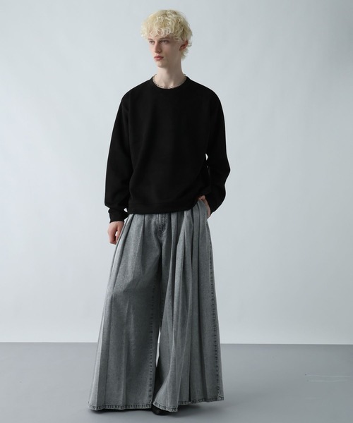 HARE（ハレ）の「YOSEハカマデニムパンツ(HARE)（デニムパンツ・メンズ・グレー/ブラック・SMALL/MEDIUM）」の7枚目の写真