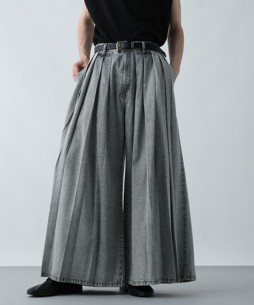 HARE（ハレ）の「YOSEハカマデニムパンツ(HARE)（デニムパンツ・メンズ・グレー/ブラック・SMALL/MEDIUM）」の15枚目の写真