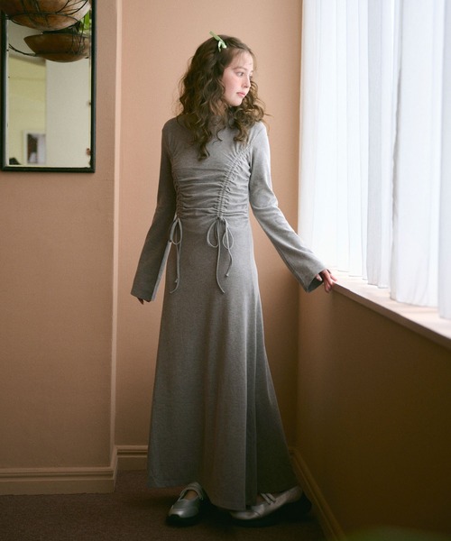 Lepus Fae(レプスフェイ)の「ジャージーワンピース(ワンピース・レディース・ラベンダー/アイボリー/ブラック/グレー・0/1)」の1枚目の写真