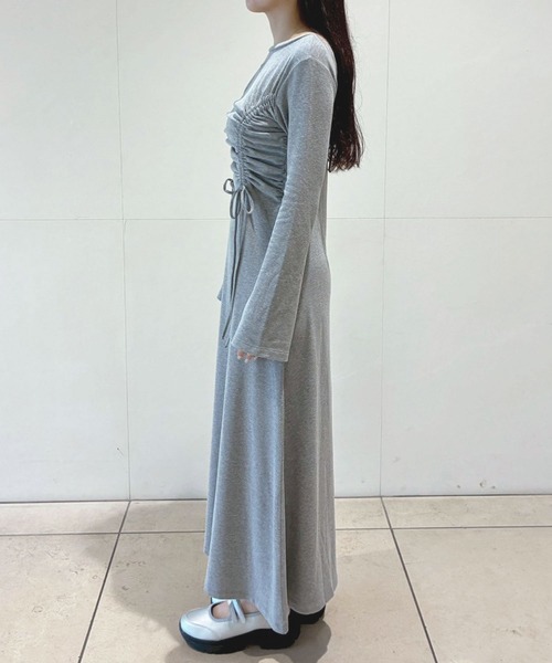 Lepus Fae(レプスフェイ)の「ジャージーワンピース(ワンピース・レディース・ラベンダー/アイボリー/ブラック/グレー・0/1)」の21枚目の写真