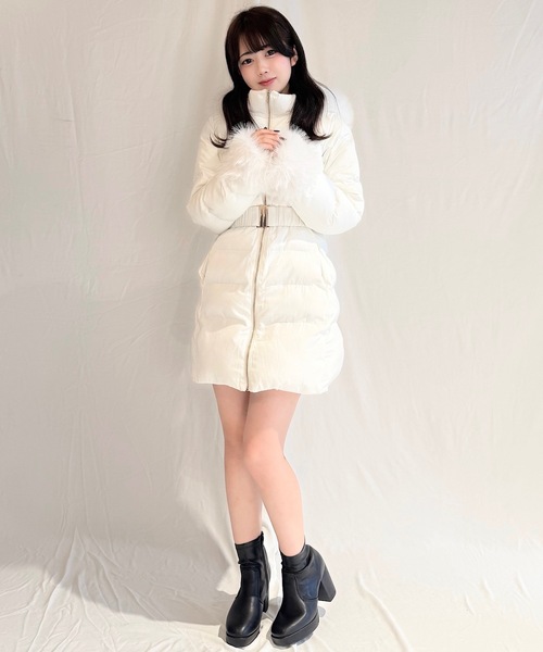 セール】ロングウエストマークダウンコート（ダウンジャケット/コート