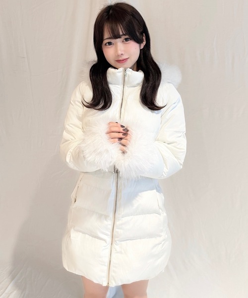 セール】ロングウエストマークダウンコート（ダウンジャケット/コート