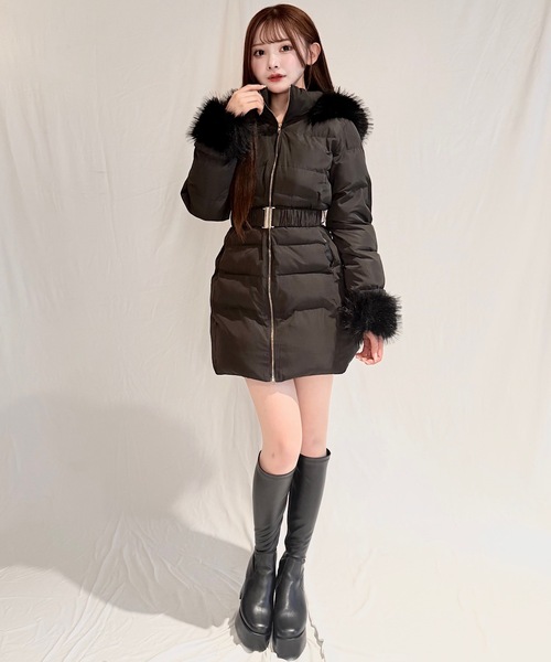 セール】ロングウエストマークダウンコート（ダウンジャケット/コート