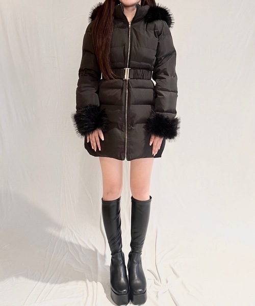 セール】ロングウエストマークダウンコート（ダウンジャケット/コート