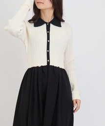 TRUDEA | ドッキング配色エアリーワンピース(ワンピース)