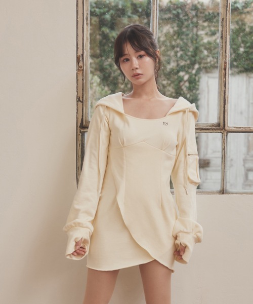 M DOLLY original* sweat hoodie stella mini dress/スウェット