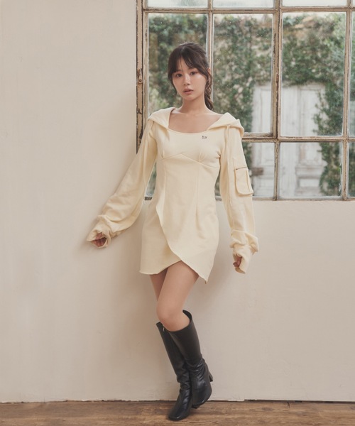M DOLLY original* sweat hoodie stella mini dress/スウェット