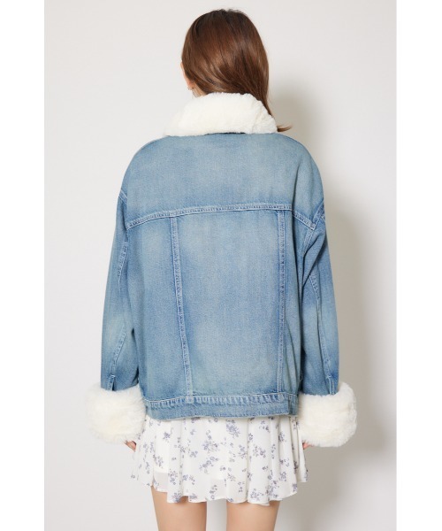 rienda（リエンダ）の「many wayステンカラーデニムブルゾン 秋服 冬服（ブルゾン・レディース・ブラウン/ブルー・FREE）」の19枚目の写真