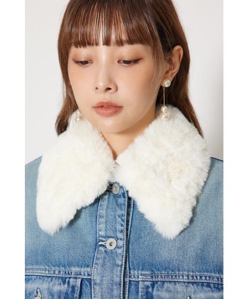 rienda（リエンダ）の「many wayステンカラーデニムブルゾン 秋服 冬服（ブルゾン・レディース・ブラウン/ブルー・FREE）」の20枚目の写真