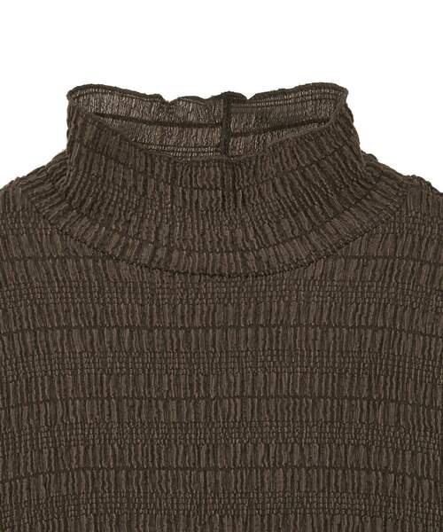 Petit fleur（プチフルール）の「・Petit Fleur ジャガードハイネックロンTEE（Tシャツ/カットソー・レディース・ライトグレー/ブラック/ブラウン/オフホワイト・FREE）」の17枚目の写真