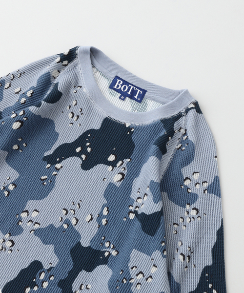 BOTT（ボット）の「BoTT / ボット BONES CAMO THERMAL（Tシャツ/カットソー・メンズ・ブルー系その他/ベージュ・SMALL/MEDIUM）」の4枚目の写真