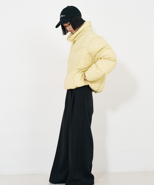 NOMINE（ノミネ）の「ショート 中綿ブルゾン / パファーダウンジャケット（ダウンジャケット/コート・レディース・ブラウン/イエロー/ブラック・フリー）」の12枚目の写真