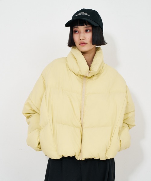 NOMINE（ノミネ）の「ショート 中綿ブルゾン / パファーダウンジャケット（ダウンジャケット/コート・レディース・ブラウン/イエロー/ブラック・フリー）」の18枚目の写真