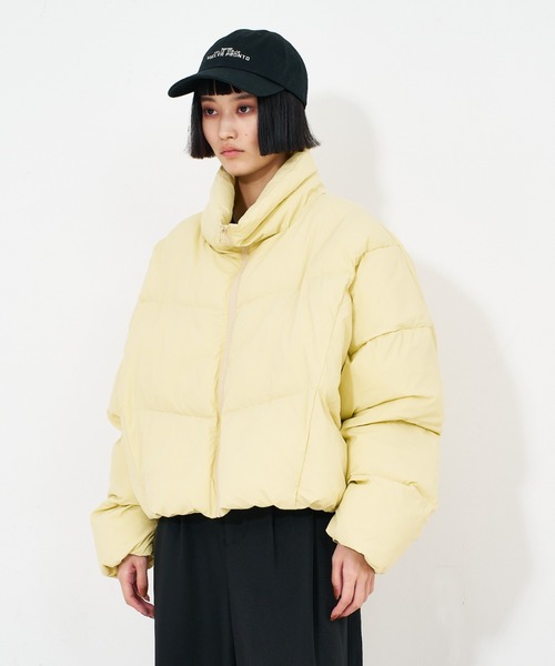 NOMINE（ノミネ）の「ショート 中綿ブルゾン / パファーダウンジャケット（ダウンジャケット/コート・レディース・ブラウン/イエロー/ブラック・フリー）」の19枚目の写真