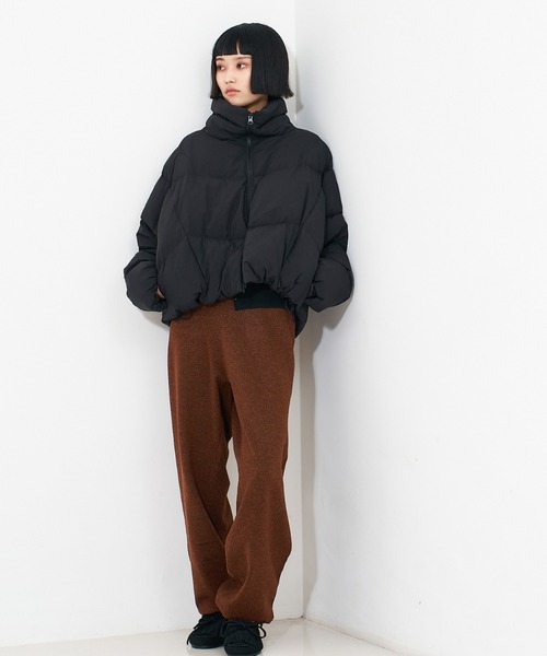 NOMINE（ノミネ）の「ショート 中綿ブルゾン / パファーダウンジャケット（ダウンジャケット/コート・レディース・ブラウン/イエロー/ブラック・フリー）」の21枚目の写真