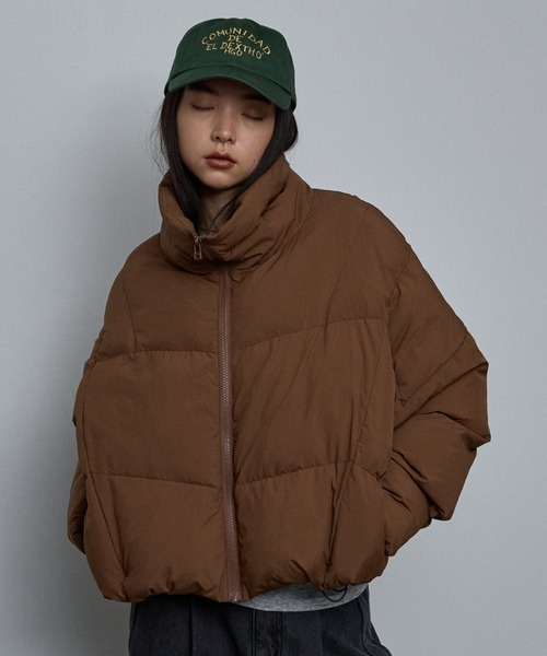 NOMINE（ノミネ）の「ショート 中綿ブルゾン / パファーダウンジャケット（ダウンジャケット/コート・レディース・ブラウン/イエロー/ブラック・フリー）」の9枚目の写真