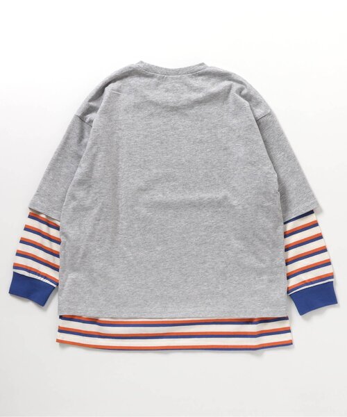 BREEZE（ブリーズ）の「【WEB限定/ジュニア対応】 2PセットレイヤードロンT（Tシャツ/カットソー・キッズ・グレー/オフホワイト・90/100/110/120/130/140/150）」の10枚目の写真