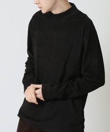 暖かい ストレッチフリース タートルネック&モックネック ハイネック長袖 カットソー