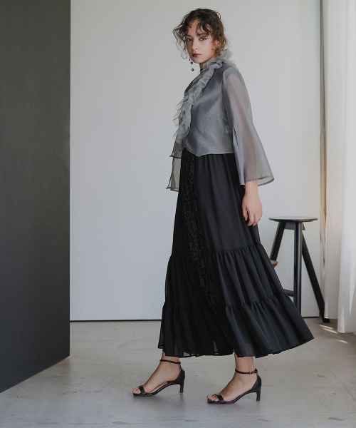 シーニュフリルジャケット　チュールボレロ新品未使用 楽天市場】チュールフリルベスト ジャケット レディース 羽織