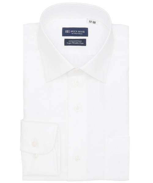 TOKYO SHIRTS(トウキョウシャツ)の「【超形態安定】 形態安定ノンアイロン ワイド 長袖ビジネスワイシャツ (大きいサイズ・長いサイズ)(ビジネスシャツ・メンズ・ホワイト・首回り39cm-裄丈88cm/首回り41cm-裄丈90cm/首回り42cm-裄丈90cm/首回り43cm-裄丈90cm/首回り45cm-裄丈82cm/首回り45cm-裄丈86cm/首回り45cm-裄丈90cm/首回り47cm-裄丈86cm/首回り47cm-裄丈90cm)」の1枚目の写真