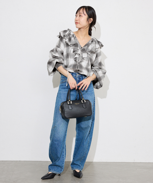 セール】crinkle crinkle crinkle SLOBE別注 ネルチェックラッフル