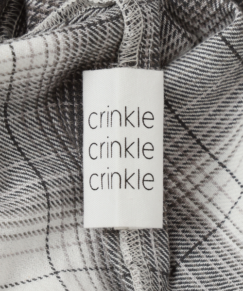 crinkle crinkle crinkle SLOBE別注 ネルチェックラッフルブラウス CC