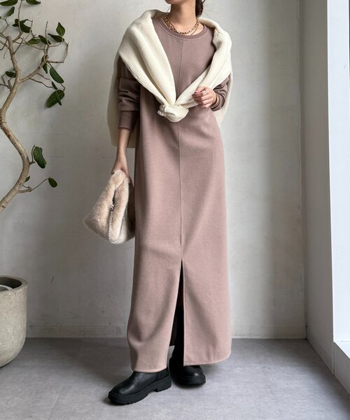 ブークレーダンボールロングスリーブワンピース（ワンピース）｜DouDou