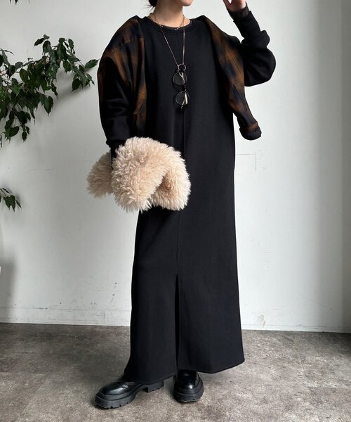 ブークレーダンボールロングスリーブワンピース（ワンピース