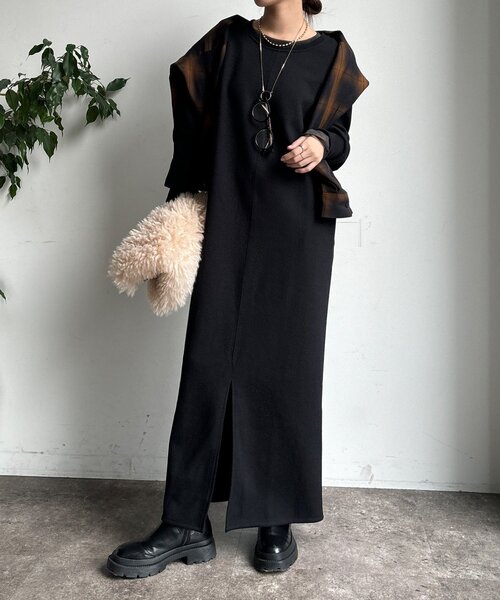 ブークレーダンボールロングスリーブワンピース（ワンピース）｜DouDou